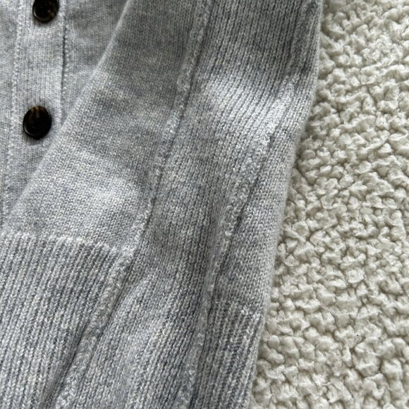 Madewell $198 Cashmere Heather Gray Button-Front Cardigan Sweater Size XXS - Picture 7 of 16